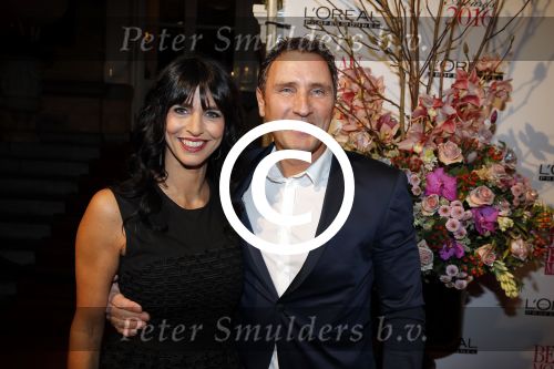 Amsterdam 18 januari 2016
Uitreiking Beau monde awards in het Amstel Hotel.
Sandra Schuurhof met Peter de Monnink en Patricia Snel