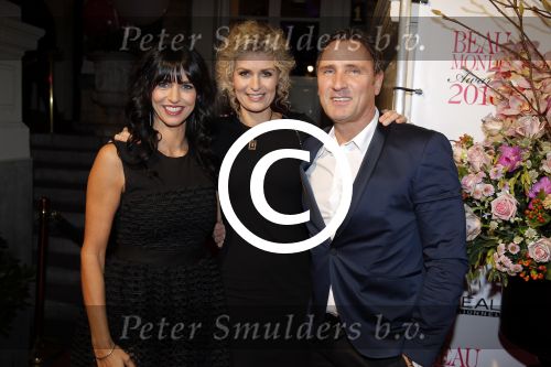 Amsterdam 18 januari 2016
Uitreiking Beau monde awards in het Amstel Hotel.
Sandra Schuurhof met Peter de Monnink en Patricia Snel