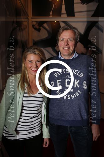 Amsterdam 1 februari 2016
Premiere Guido Spek in nieuwe de la mar theater.
Sandra Ysbrandy  met man
