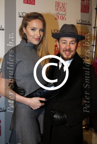 Amsterdam 18 januari 2016
Uitreiking Beau monde awards in het Amstel Hotel.
Selwyn Senatori met vriendin