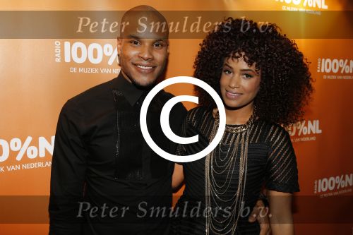 Uitgeest 2 februari 2016
Uitreiking 100% NL awards bij A9 studio\'s. Sharon Doorson met vriend