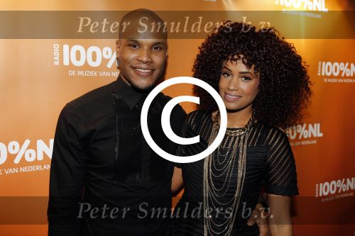 Uitgeest 2 februari 2016
Uitreiking 100% NL awards bij A9 studio\'s. Sharon Doorson met vriend