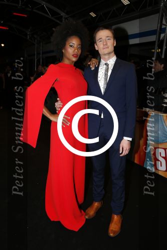 Amsterdam 18 januari 2016 
Premiere Sneekweek in Tuschinski.
Yootha Wong-Loi-Sing met Jonas de Vuyst