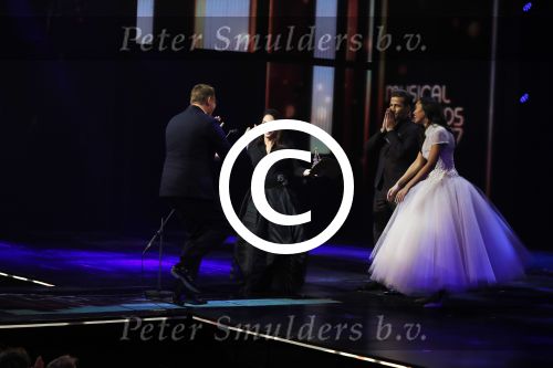 Utrecht 12 januari 2017
Uitreiking musical awards in het beatrixtheater.
Albert Verlinde en Romy Monteiro