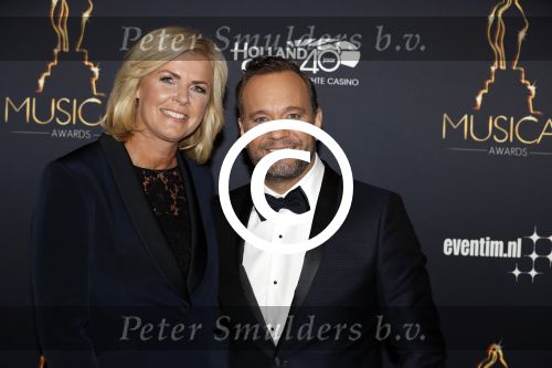 Utrecht 12 januari 2017
Uitreiking musical awards in het beatrixtheater. 
Carlo Boszhard met irene Moors
