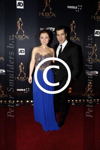 Utrecht 12 januari 2017
Uitreiking musical awards in het beatrixtheater.
Celine Purcell en partner Oren Schrijver
