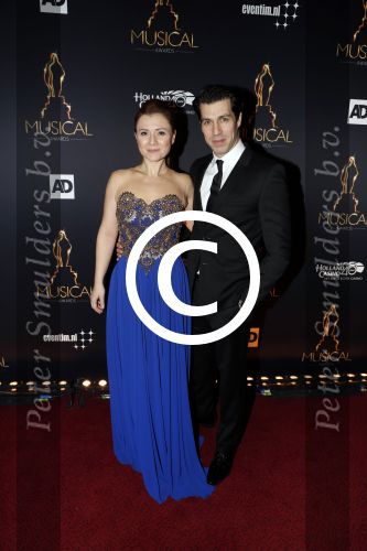 Utrecht 12 januari 2017
Uitreiking musical awards in het beatrixtheater.
Celine Purcell en partner Oren Schrijver