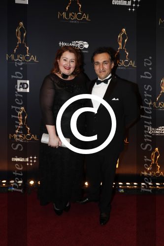 Utrecht 12 januari 2017
Uitreiking musical awards in het beatrixtheater.
Eva v d Gucht en partner Naftali Wattilete