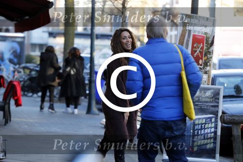 Amsterdam 19 januari 2017  
Glennis Grace op de cornelis schuytstraat met Jack Spijkerman