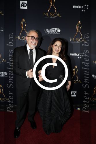 Utrecht 12 januari 2017
Uitreiking musical awards in het beatrixtheater. Gloria Estefan met man Emilio en