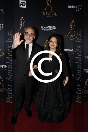 Utrecht 12 januari 2017
Uitreiking musical awards in het beatrixtheater. Gloria Estefan met man Emilio en