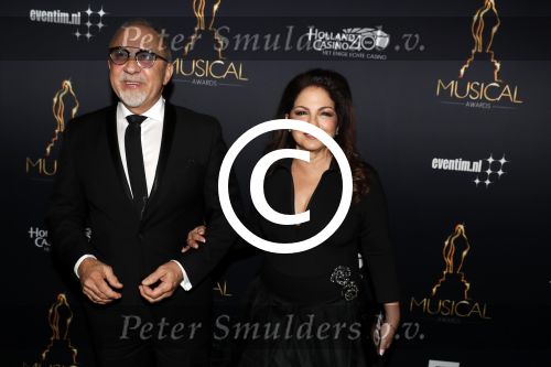 Utrecht 12 januari 2017
Uitreiking musical awards in het beatrixtheater. Gloria Estefan met man Emilio en
