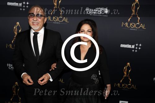 Utrecht 12 januari 2017
Uitreiking musical awards in het beatrixtheater. Gloria Estefan met man Emilio en