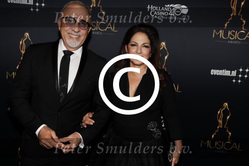 Utrecht 12 januari 2017
Uitreiking musical awards in het beatrixtheater. Gloria Estefan met man Emilio en