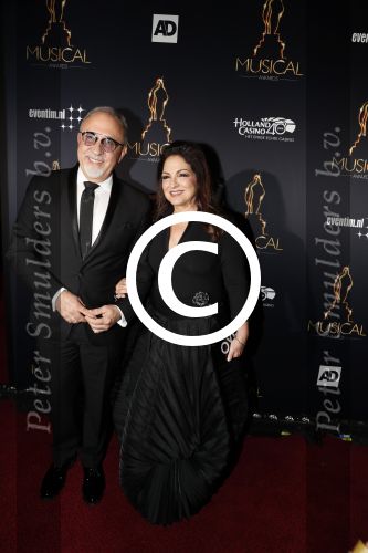 Utrecht 12 januari 2017
Uitreiking musical awards in het beatrixtheater. Gloria Estefan met man Emilio en