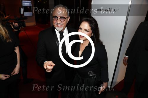 Utrecht 12 januari 2017
Uitreiking musical awards in het beatrixtheater. Gloria Estefan met man Emilio en