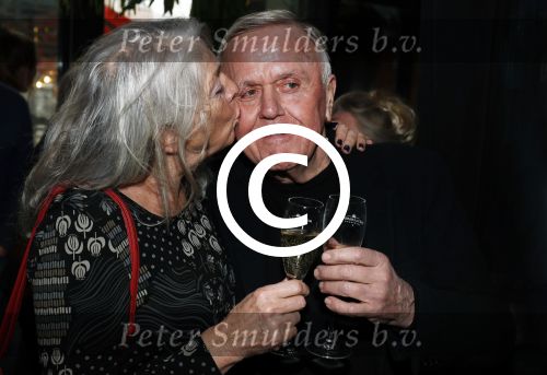 Amsterdam 29 januari 2017 
Surprise party Harry Mens vanwege zijn 70e verjaardag. Het werd gevierd op het leidse plein. Harry met zijn nieuwe oude vriendin Juul