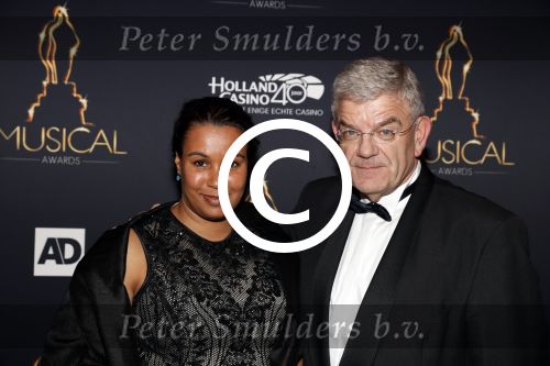 Utrecht 12 januari 2017
Uitreiking musical awards in het beatrixtheater.
Burgemeester van Utrecht Jan v Zanen met vriendin