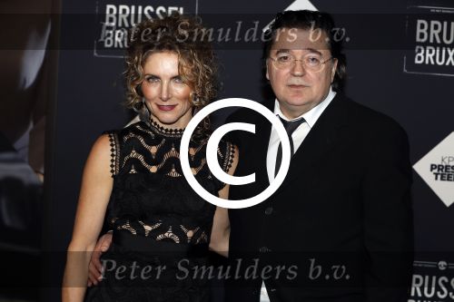 Amsterdam 19 januari 2017.
Premiere Brussel in de beurs van Berlage. Leon de Winter met zijn vrouw Jessica Durlacher