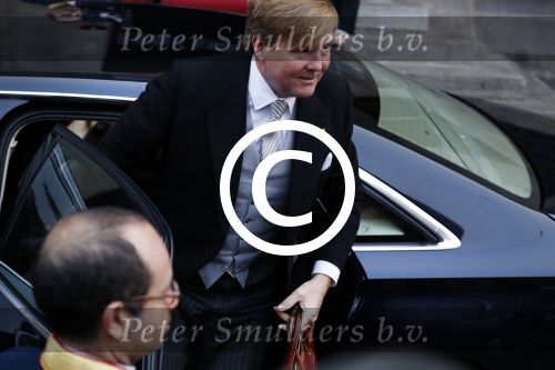 Amsterdam 18 januari 2017 
2e dag van nieuwjaarsreceptie Koning Willem Alexander en Koningion Maxima in paleis op de dam. Ook prinses Beatrix in aanwezig