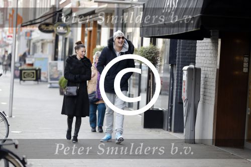 Amsterdam 28 januari 2017 
Lange Frans met zijn (ex) vrouw Danielle v Aalderen in amsterdam zuid