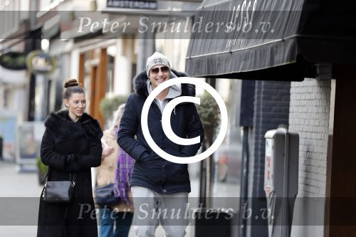 Amsterdam 28 januari 2017 
Lange Frans met zijn (ex) vrouw Danielle v Aalderen in amsterdam zuid
