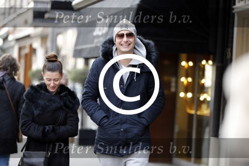 Amsterdam 28 januari 2017 
Lange Frans met zijn (ex) vrouw Danielle v Aalderen in amsterdam zuid