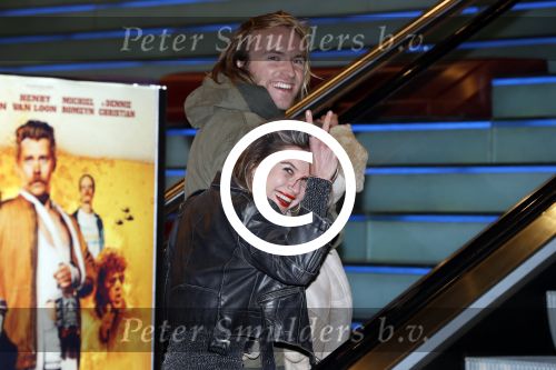 Amsterdam 23 januari 2017  
Premere Ron Goossens low budget stuntman in pathe arena. lauren Verster betrapt met vriend