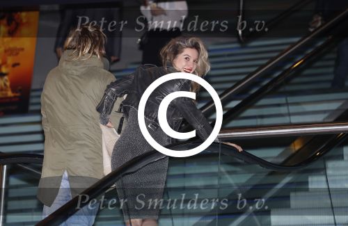 Amsterdam 23 januari 2017  
Premere Ron Goossens low budget stuntman in pathe arena. lauren Verster betrapt met vriend
