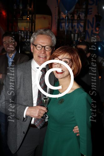 Amsterdam 29 januari 2017 
Surprise party Harry Mens vanwege zijn 70e verjaardag. Het werd gevierd op het leidse plein. Marijke Helwegen met man