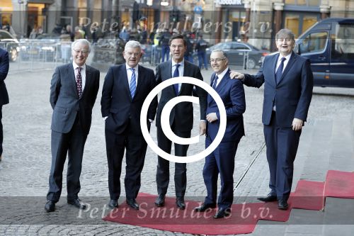 Amsterdam 17 januari 2017
Nieuwjaarsreceptie Koning Willem Alexander en Koningin Maxima in het paleis op de dam. Mark Rutte Jan v Zanen Ahmed Aboutaleb Jozias v Aartsen en Eberhard v d Laan