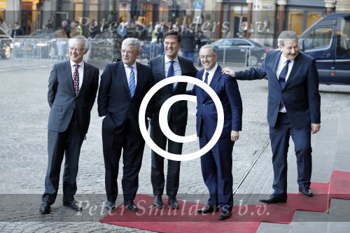Amsterdam 17 januari 2017
Nieuwjaarsreceptie Koning Willem Alexander en Koningin Maxima in het paleis op de dam. Mark Rutte Jan v Zanen Ahmed Aboutaleb Jozias v Aartsen en Eberhard v d Laan