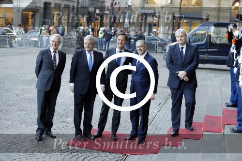 Amsterdam 17 januari 2017
Nieuwjaarsreceptie Koning Willem Alexander en Koningin Maxima in het paleis op de dam. Mark Rutte Jan v Zanen Ahmed Aboutaleb Jozias v Aartsen en Eberhard v d Laan