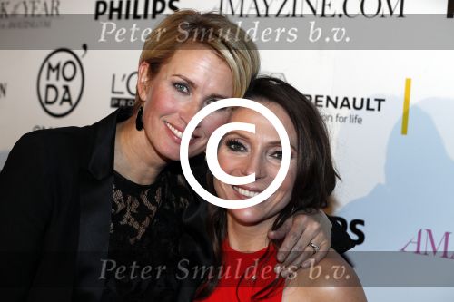 Amsterdam 25 januari 2017 
Amayzine awards in de westerkerk. May Britt Mobach met Anouk Smulders