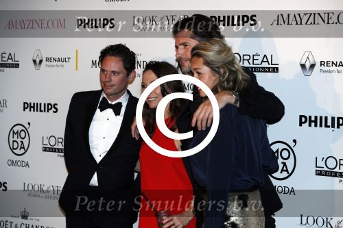 Amsterdam 25 januari 2017 
Amayzine awards in de westerkerk. May Britt Mobach met Edwin Oudshoorn en Dominique v Hulst en haar man Mark