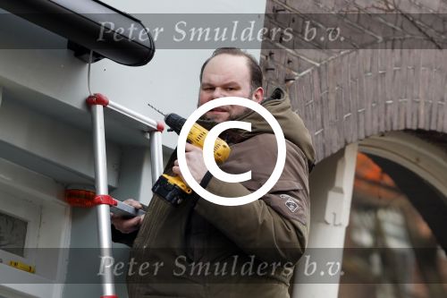 Amsterdam 27 januari 2017  
Menno Kohler aan het klussen bij een nieuw restaurant  in amsterdam zuid