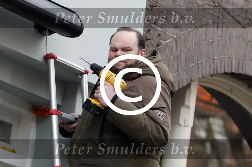 Amsterdam 27 januari 2017  
Menno Kohler aan het klussen bij een nieuw restaurant  in amsterdam zuid