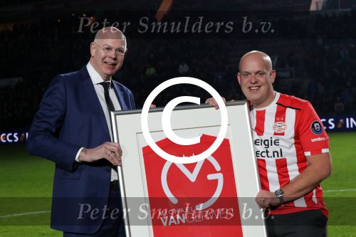 Eindhoven, 22 Januari 2017 Kompetitiewedstrijd PSV-SC Heerenveen, eindstand 4-3 met o.a. Michael v Gerwen die werd gehuldigd.