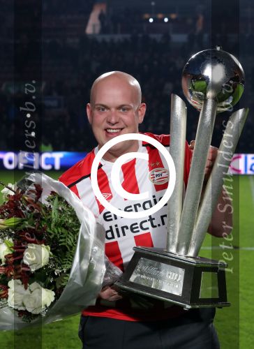Eindhoven, 22 Januari 2017 Kompetitiewedstrijd PSV-SC Heerenveen, eindstand 4-3 met o.a. Michael v Gerwen die werd gehuldigd.