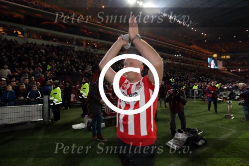 Eindhoven, 22 Januari 2017 Kompetitiewedstrijd PSV-SC Heerenveen, eindstand 4-3 met o.a. Michael v Gerwen die werd gehuldigd.