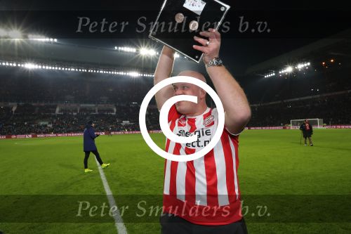 Eindhoven, 22 Januari 2017 Kompetitiewedstrijd PSV-SC Heerenveen, eindstand 4-3 met o.a. Michael v Gerwen die werd gehuldigd.