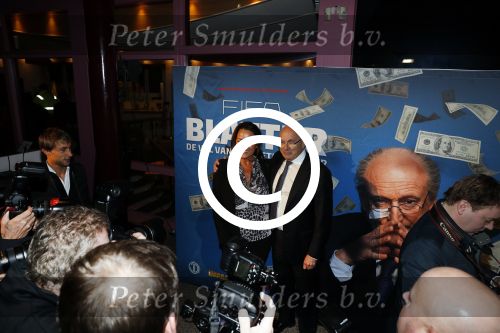 Hoorn 16 januari 2017
Premiere van FIFA Blatter, de val van de voetbalkeizer, in Schouwburg Het Park in Hoorn. 
Michael v Praag met zijn vrouw