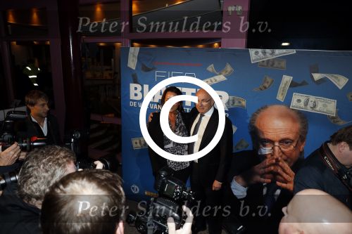 Hoorn 16 januari 2017
Premiere van FIFA Blatter, de val van de voetbalkeizer, in Schouwburg Het Park in Hoorn. 
Michael v Praag met zijn vrouw
