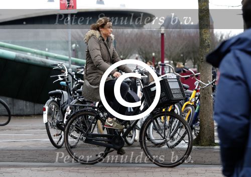 Amsterdam 4 februari 2017 
Prinses Marilene met dochter Felicia op haar verjaardag op de fiets in Amsterdam.