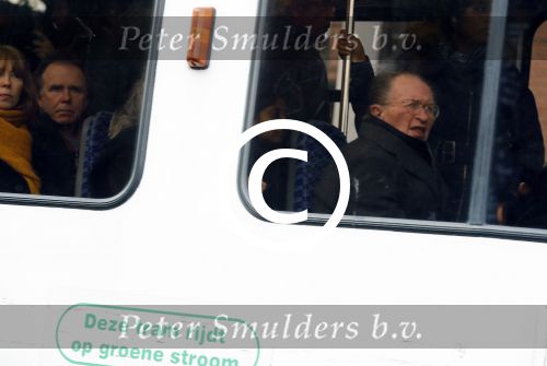 Amsterdam 15 januari 2017 
Remco Campert op straat en in de tram