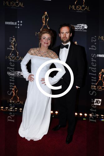 Utrecht 12 januari 2017
Uitreiking musical awards in het beatrixtheater. Rosa Reuten met haar man