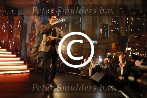 Aalsmeer 30 januari 2017
Nieuwjaarsreceptie Henk Geels in studio \'s Aalsmeer. Tino Martin