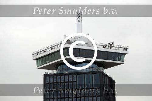 Amsterdam 28 september 2017
Diverse gebouwen aan het IJ . Eye Adam Toren Centraal station en Pontsteiger