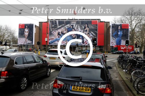 Amsterdam 27 januari 2018 
Calvin Klein reclame op pand CK in Amsterdam