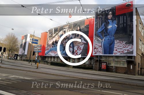 Amsterdam 27 januari 2018 
Calvin Klein reclame op pand CK in Amsterdam